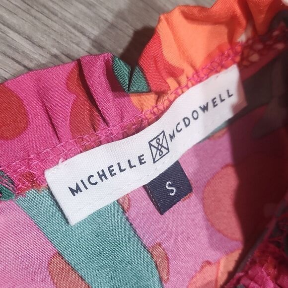 EUC Michelle McDowell McKenna Gold Rush Ruffle Top - Picture 9 of 11